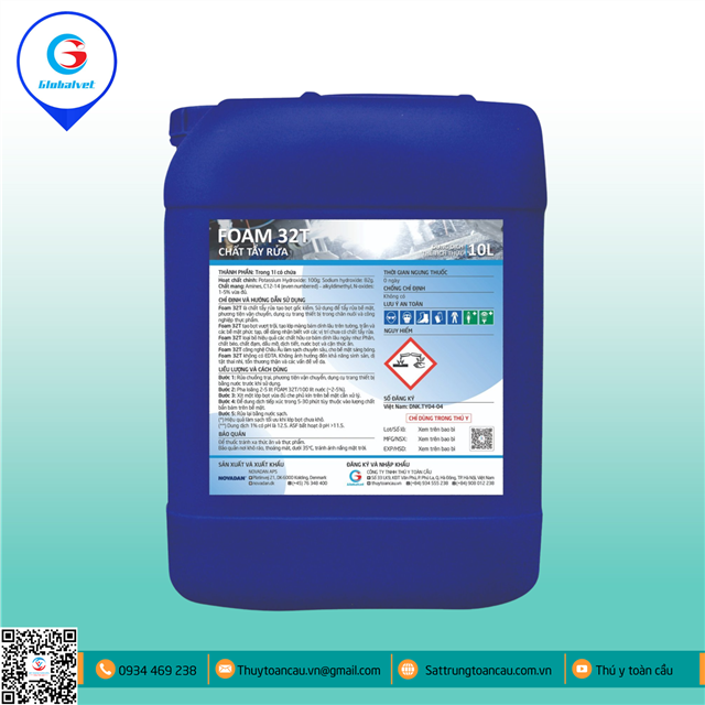 FOAM 32T - THUỐC SÁT TRÙNG TẠO BỌT KHỬ TRÙNG CHUỒNG TRẠI VÀ THIẾT BỊ CHĂN NUÔI 