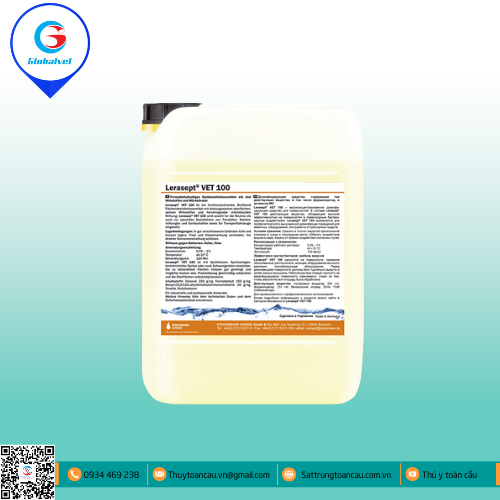 LERASEPT VET 100  SÁT TRÙNG MẠNH CHỨA FORMALDEHYDE